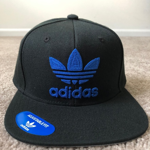 adidas Other - Black with Blue Logo Adidas Snapback Hat